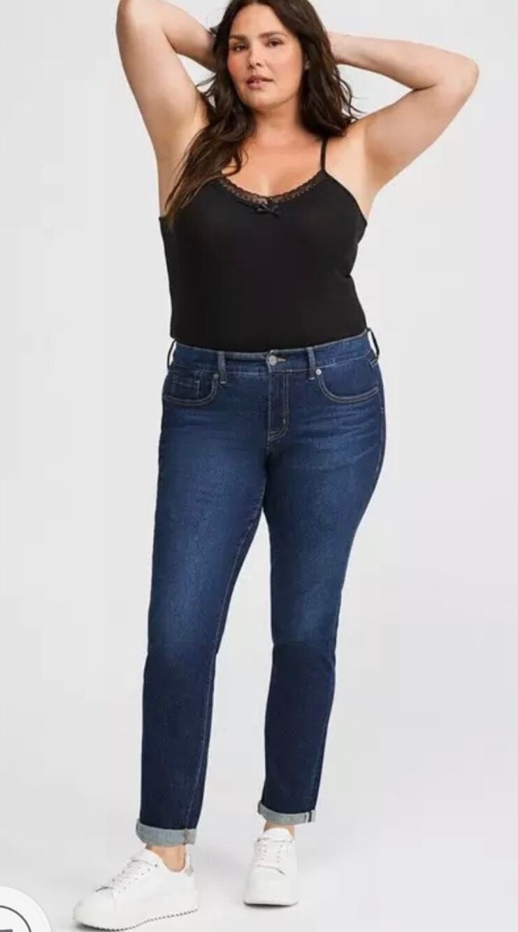 Torrid Boyfriend Relaxed Jeans Dark Wash 12R